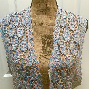 New Handmade  Cute Cardigan Sleeveless Multicolored Cotton/Lycra